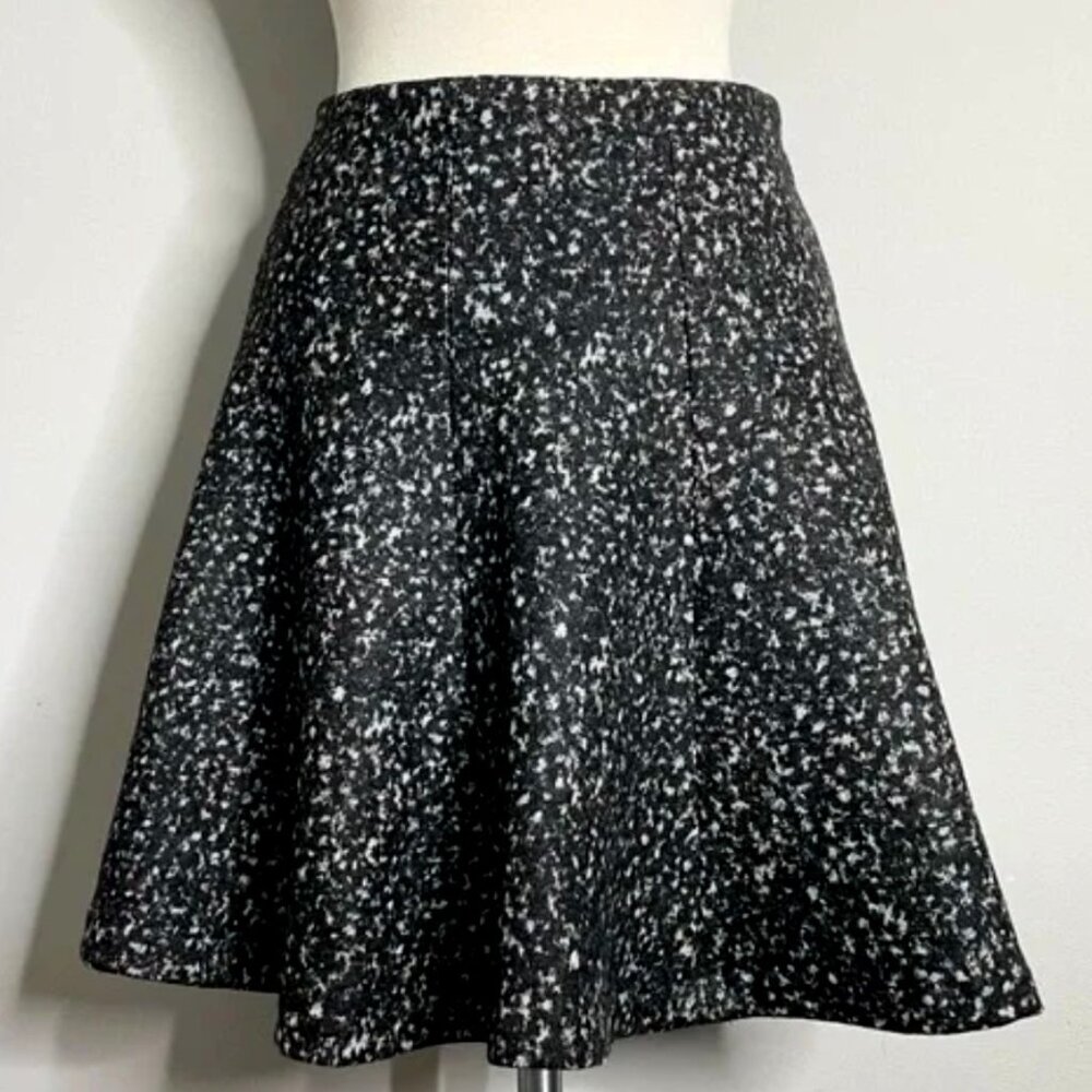 Nanette Lapore New Felted Wool Skirt Charcoal A-Line Size 8